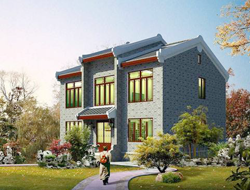 瀘州中式二層輕鋼結構別墅